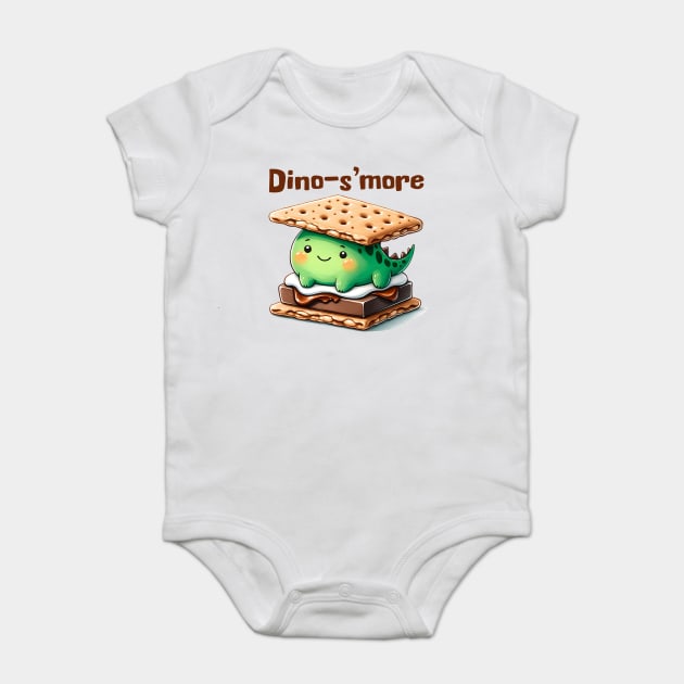 Adorable Dinos'more S'mores Dessert design Baby Bodysuit by Luxinda
